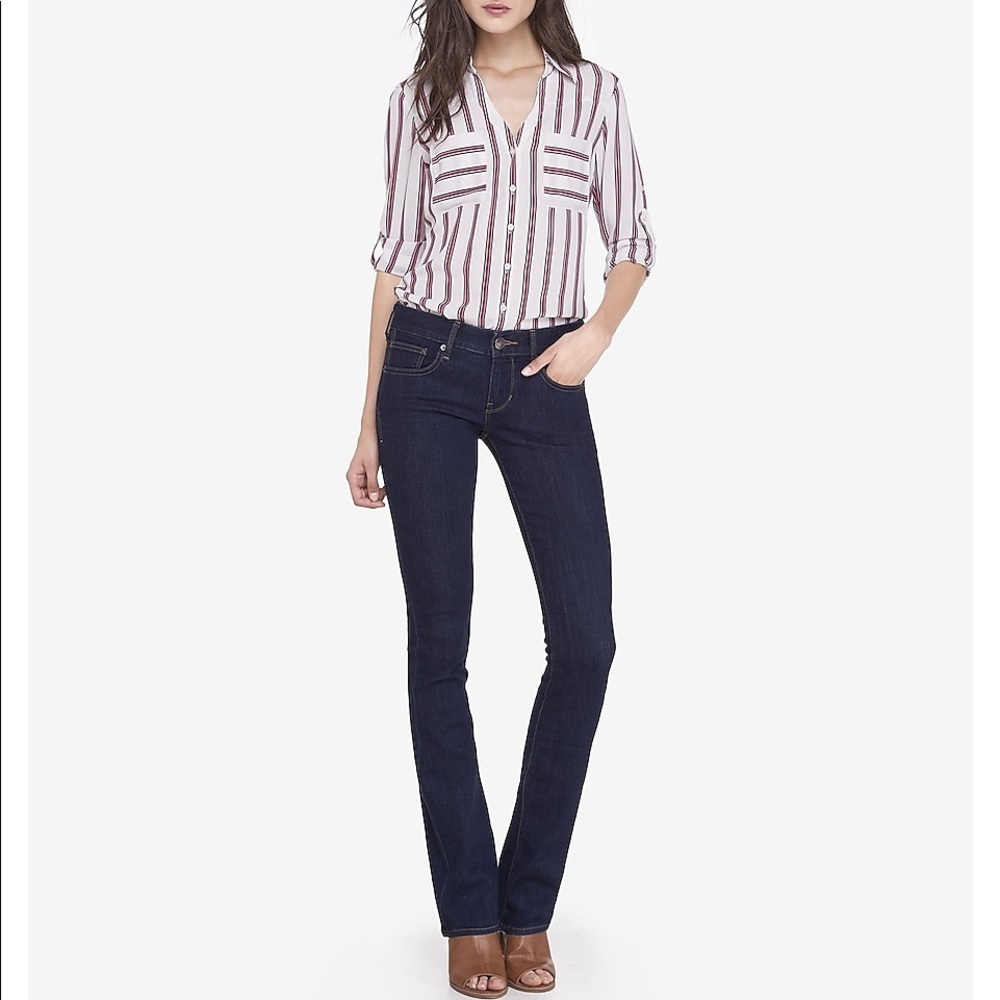 Express Stella Low Rise Barely Boot cut jeans